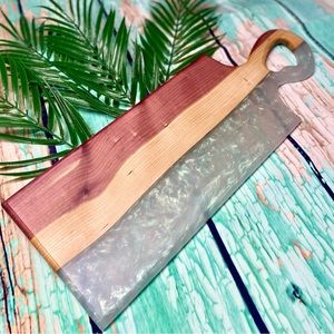 Handmade Sage Live Edge Red Cedar Wood Charcuterie Board